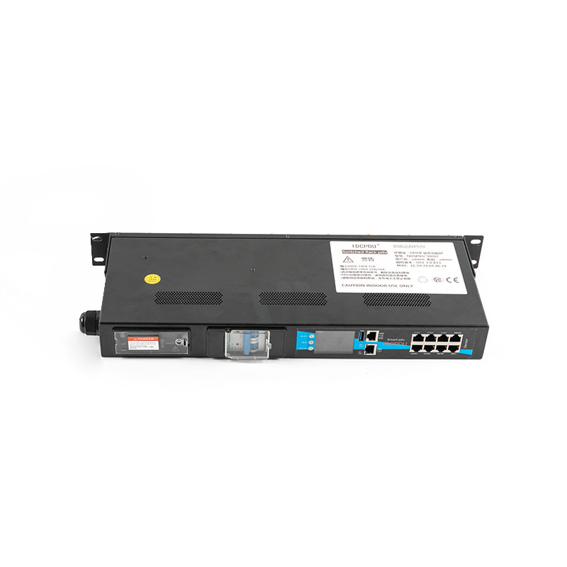 Horizontaler TCP/IP-Sensorschalter mit 8 Ausgängen, eco Smart Rack PDU, 1 HE