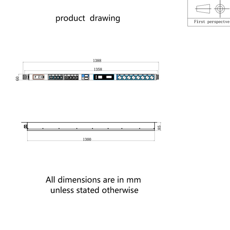 Hydraulischer Magnetkreis, vertikaler TCP/IP-Sensor mit 16 Ausgängen, Eco Smart Rack PDU