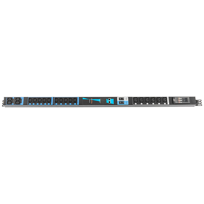 Vertikales TCP/IP-Sensor-Eco-Smart-Rack-PDU mit 20 Ausgängen C13 C19