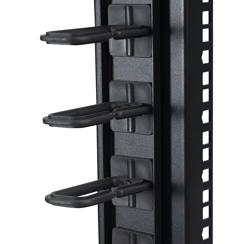 Offenes Rack mit 2 Pfosten, Schwarz, 18U-47U