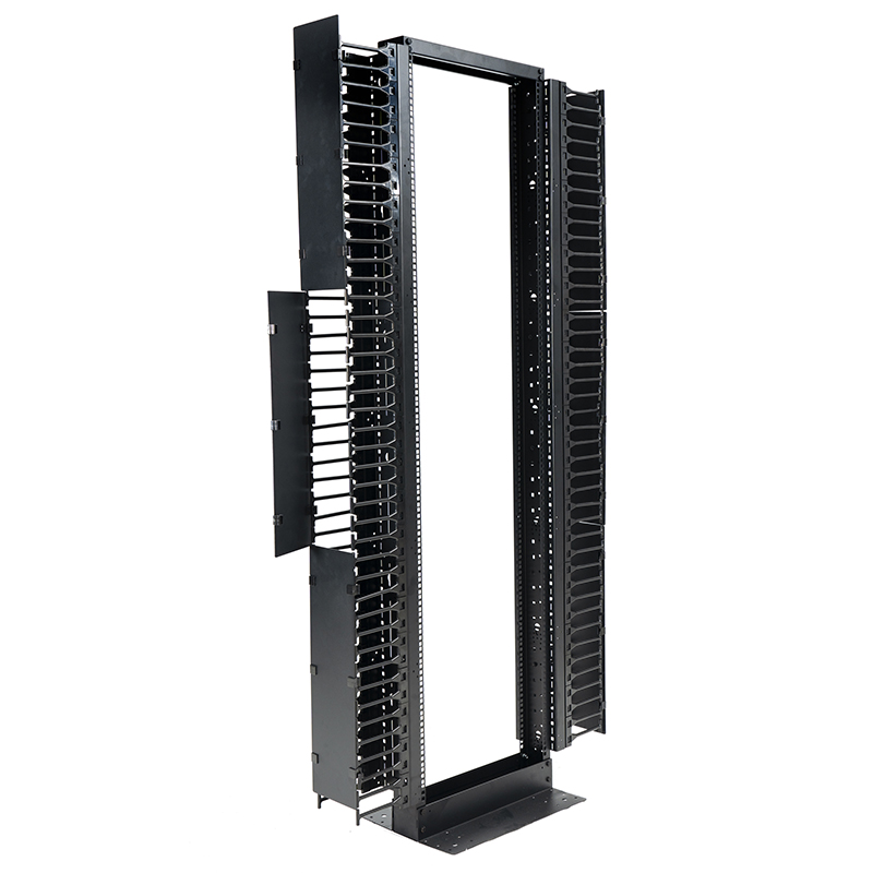 Offenes Rack mit 2 Pfosten, Schwarz, 18U-47U