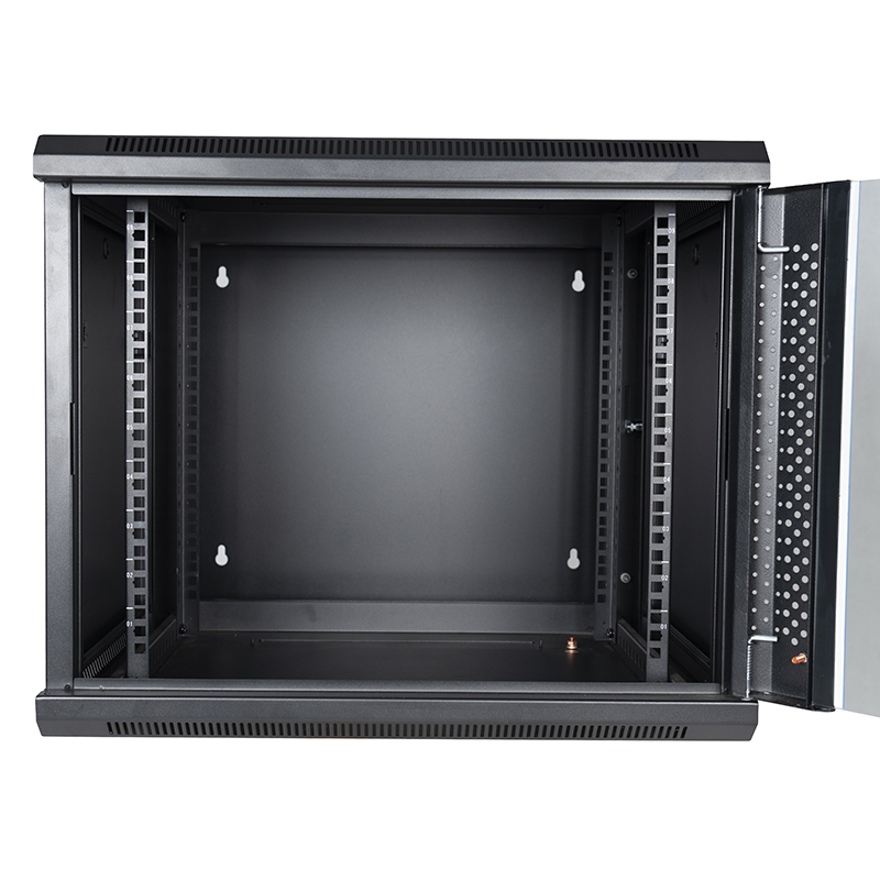 Netzwerkdaten-Wandschrank, Schwarz, 600 x 600 mm, 9 HE