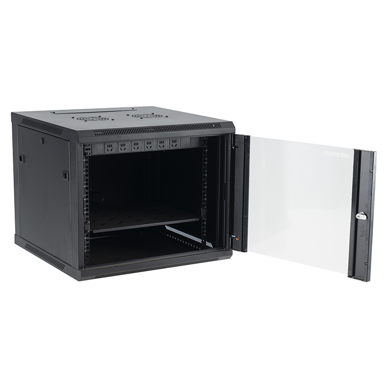 Netzwerkdaten-Wandschrank, Schwarz, 600 x 600 mm, 9 HE