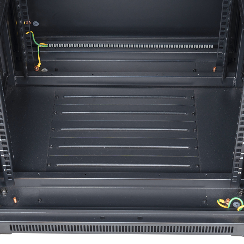 Server-Rack-Schrank vorne mit Einzelglastür / blinde Einzeltür hinten 18U-42U schwarz