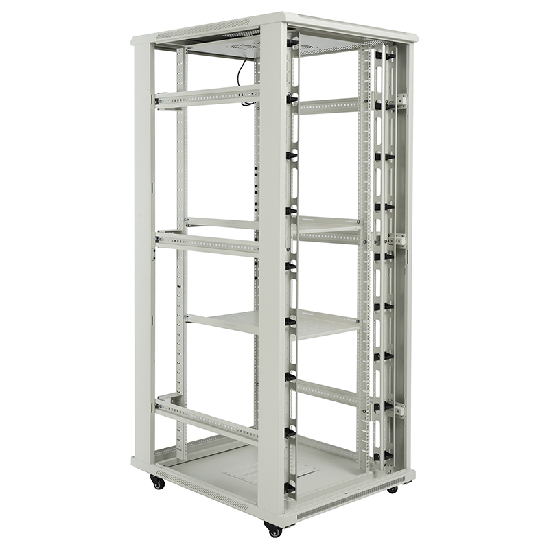 Server-Rack-Schrank vorne perforierte Einzeltür/Rückseite perforierte Doppeltür 18U-42U grau